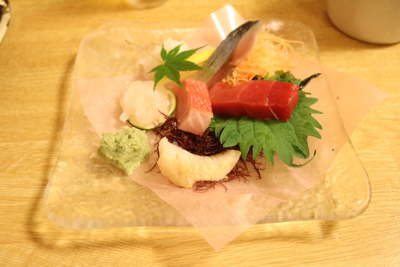阿部の会席料理(刺し身盛り合わせ)