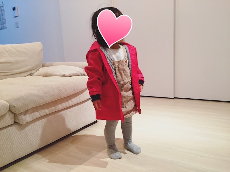 プチバトーのヨットパーカの着画